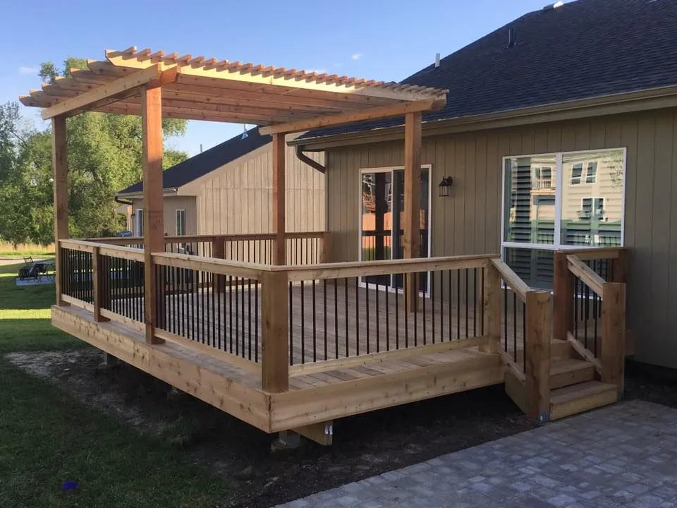custom-deck-builds-in-omaha Want a custom deck builds service for your Bennington home? Hunt Home Remodeling builds strong, good-looking decks made to fit your space.