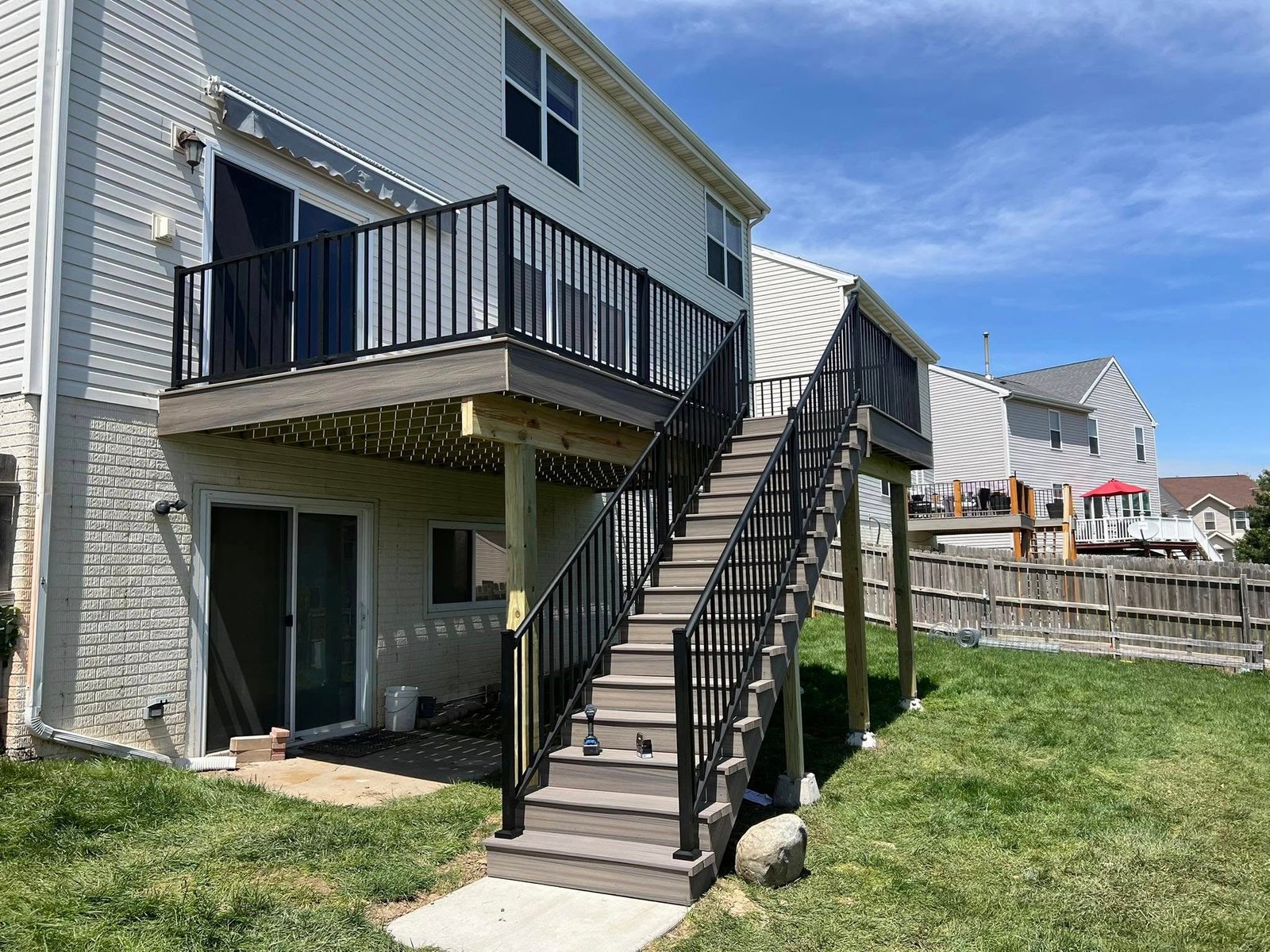 Custom Deck Builds in Millard Beautiful custom deck by Custom Deck Builds in Millard, designed for outdoor living