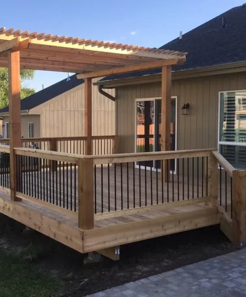 custom-deck-builds-in-omaha Want a custom deck builds service for your Bennington home? Hunt Home Remodeling builds strong, good-looking decks made to fit your space.