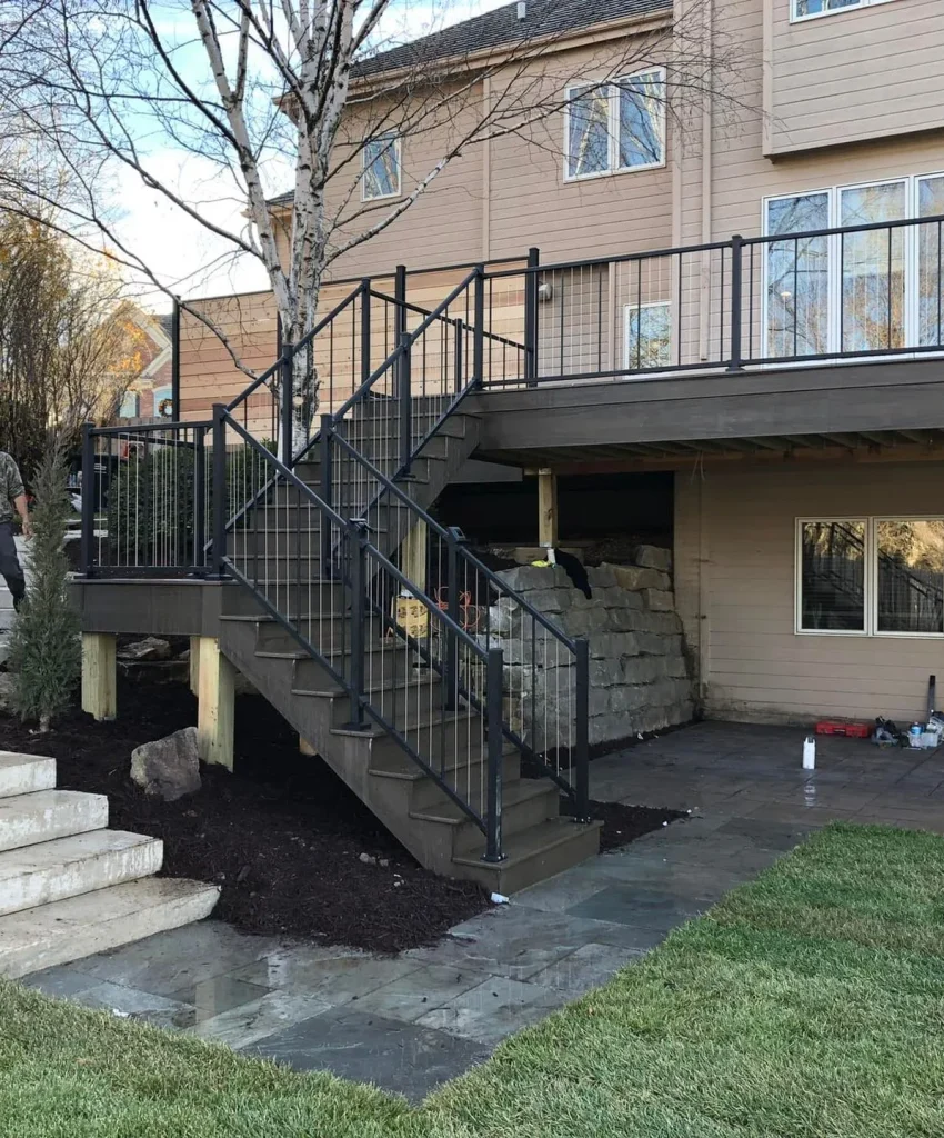 Full deck replacement services by certified deck contractor