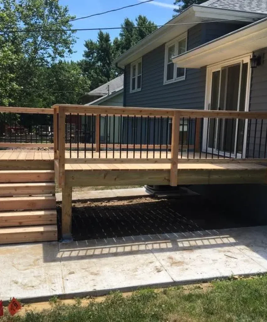 Deck staining and sealing for weather protection and appeal