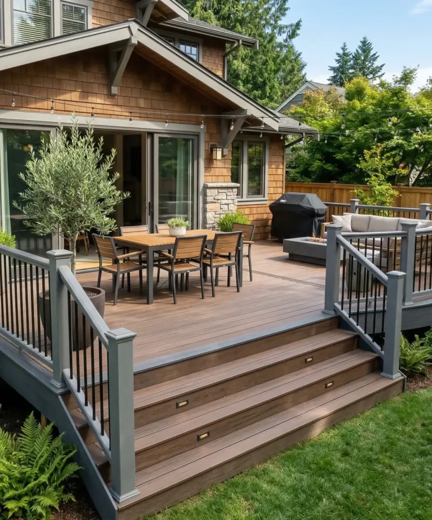 Certified waterloo-deck-installer constructing a high-performance composite deck with 48-inch frost-protected footings and 110mph wind-rated structural hardware for Douglas County compliance.
